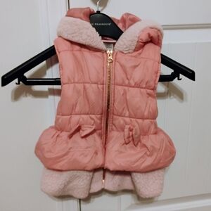 Little girl lass sleeveless hoodie vest Sz-4